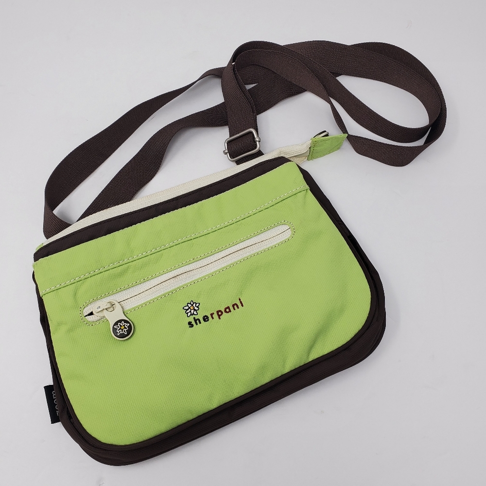 Sherpani Green & Brown Crossbody Hiking Bag